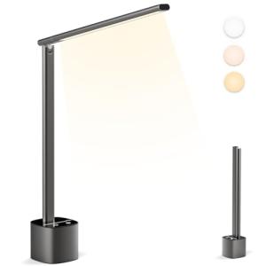 Hapfish Lampara de escritorio LED, Flexo escritorio plegabl…