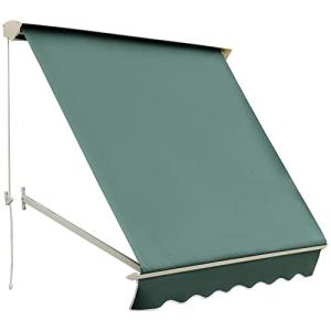 Outsunny Toldo Manual Retráctil de Aluminio Toldo para Exte…