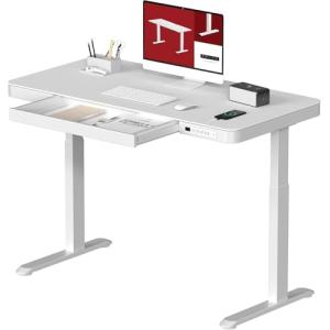 SANODESK Q3 Escritorio Eléctrico 120x60 cm con Cajón, Altur…