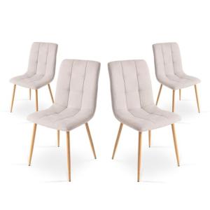 Mc Haus Maya Beige x4 - Pack de 4 sillas de Comedor, diseño…