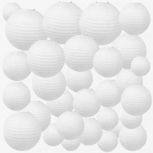 Druuzyl Farolillos de Papel 30Piezas Linternas de Papel Bla…