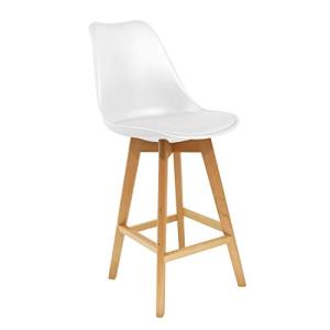 SILLA- TABURETE BAR BLANCA
