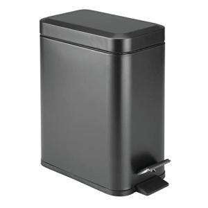 mDesign Cubo de basura rectangular – 5 litros – Compacto co…
