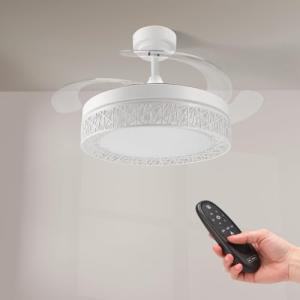 M mimotec - Ventilador de Techo Led White Aqua 66W con luz,…