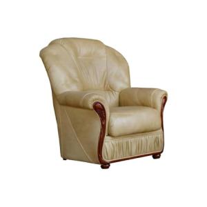 Vente-unique - Sillón 100% Piel de búfalo Daphne - Beige