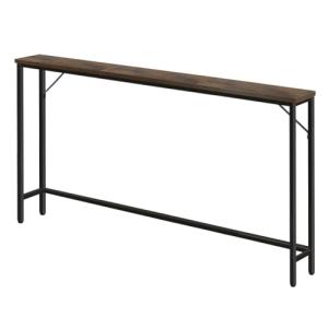 FURWOO Mesa consola delgada para pasillo, mesa industrial c…