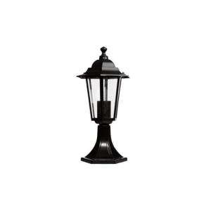 Evila - Farol jardin aluminio sobremuro e27 60w negro