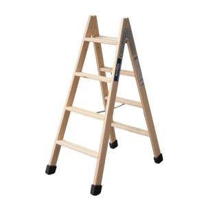 Cofan Escalera Doble de Madera | con 4   4 Peldaños - 1 m A…