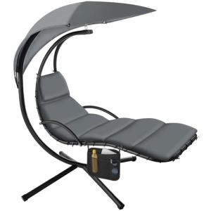 tectake® Columpio Jardín Exterior, Silla Colgante con Toldo…