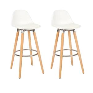 Box and Beyond Juego de 2 Taburetes de Bar de Madera, Silla…