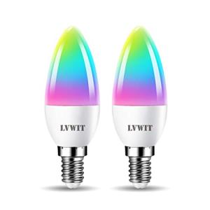 LVWIT Bombillas Inteligente E14, Compatible con Alexa, Goog…