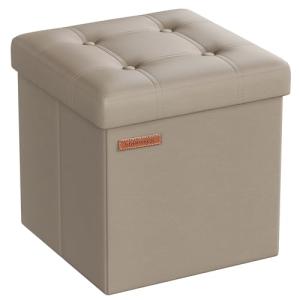 SONGMICS Puff Almacenaje de 38 cm, Banco de Almacenamiento…