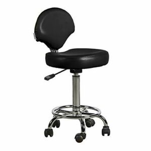 Italian Design - Taburete Ferrara con Respaldo Negro - Ajus…