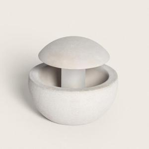 LEDKIA LIGHTING Baliza Exterior Cemento Ovinta Gris Piedra
