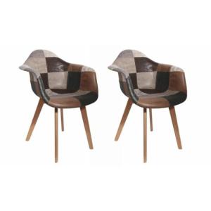 HOME DECO FACTORY Juego de 2 sillones para salón, Comedor,…