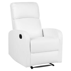 Beliani Sillón reclinable tapizado en Piel sintética con Pu…