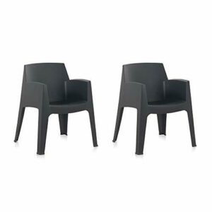 Shaf - Master | Set 2 Sillas Jardin de Color Antracita | Fa…