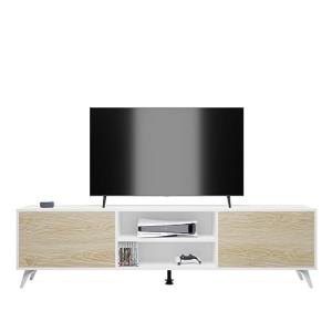 Homey Mueble de TV de Diseño Nórdico, 2 Compartimentos de A…