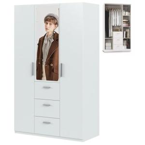 HABITMOBEL Armario de Dormitorio Puerta con Espejos 3 Puert…