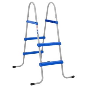 vidaXL Escalera para Piscina elevada Acero y plástico 84 cm…