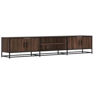 vidaXL Mueble para TV Madera de ingeniería marrón Roble 210…