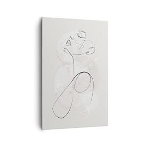 Cuadros Decoracion Salon Mujer Uno Línea Lienzos decorativo…