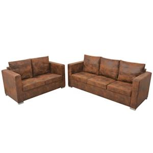 ShGaxin Conjunto de sofás de 2 Piezas de Piel Artificial So…