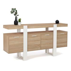 IDMarket Phoenix XXL - Aparador (160 cm, 4 puertas, madera…