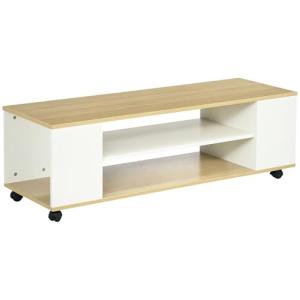 HOMCOM Mueble de TV con Ruedas Mesa para TV Flotante con 2…