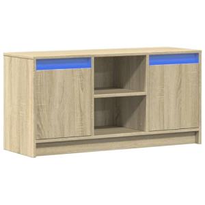 vidaXL Mueble de TV LED Madera de ingeniería Roble Sonoma 1…
