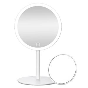 jutyum Espejo de maquillaje con iluminación, espejo de maqu…