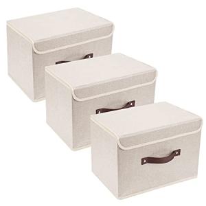 TYEERS Cajas de Almacenaje con Tapa, Tela, Lavable, Cajas O…