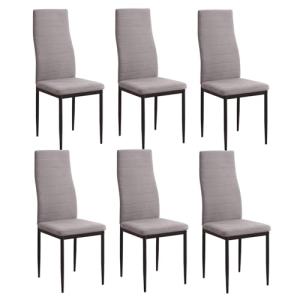 M1C - Pack 6 Sillas de Comedor Yuri, Respaldo y Asiento tap…