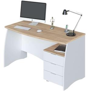 Habitdesign Mesa de Despacho con 3 Cajones, Mesa de Oficina…