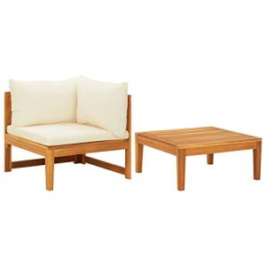 MOONAIRY Set Muebles de jardín 2 pzas Cojines, Sofa Y Sillo…