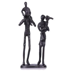 Escultura en Hierro de Familia de Cuatro, Estatua Romántica…
