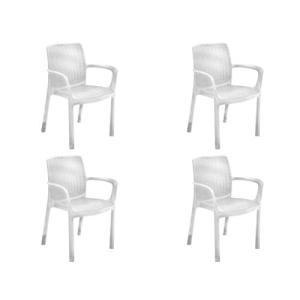Keter Bali - Pack x4 Silla jardín para Interior y Exterior…