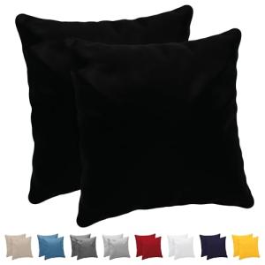 Dreamzie Funda Almohada 50x50 (Juego de 2) - Negro - para L…