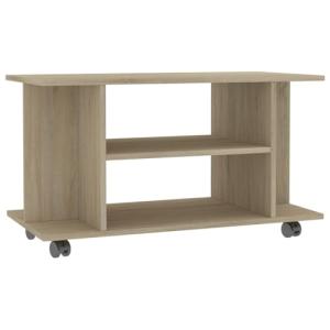 Tidyard Mueble de TV Ruedas Madera ingeniería Roble Sonoma…