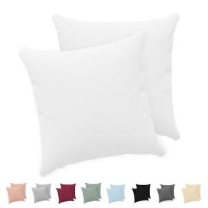 Twinzen® Funda Almohada 65x65 (Juego de 2) - Blanco - 100%…