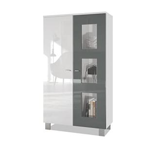 Vladon Vitrina Denjo, Cristalera con 2 Puertas y 3 Estantes…