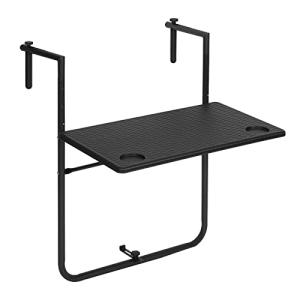 WOLTU Mesa Colgante para Balcon, Plegable con 3 Alturas Aju…