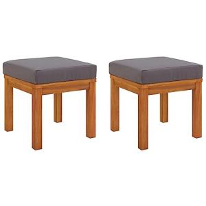 vidaXL Taburetes de jardín con Cojines 2 uds Madera Acacia…