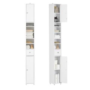 SoBuy Mueble Columna de Baño Armario para Baño Alto Estante…