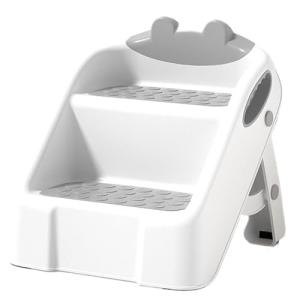 Taburete Infantil con 2 Niveles, Plegable, antivuelco y Ant…
