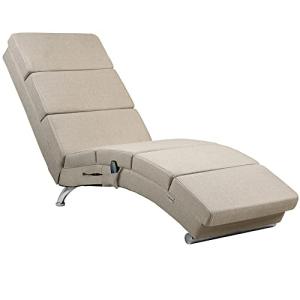 CASARIA Diván Chaise Longue XXL Tumbona Masaje Relax Calent…