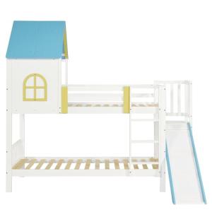 KecDuey Litera de 90 x 200 cm, Cama Infantil con Techo y Ve…