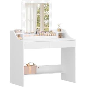 Hzuaneri 90cm Tocador con Iluminación LED, Brillo Ajustable…