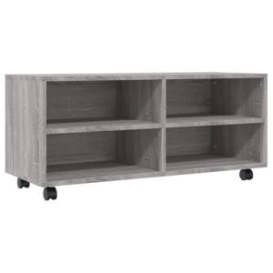 vidaXL Mueble de TV con Ruedas Madera contrachapada Gris 90…