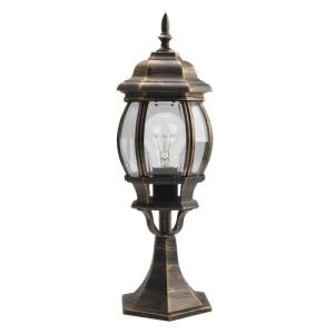 Sobremuro Exterior Aluminio Caelum 1xe27 Neg/oro 49x16x16 C…